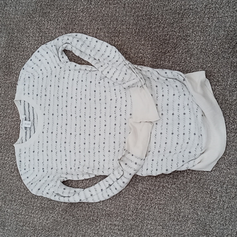 Motherhood Maternity Cream and Grey Light Sweater